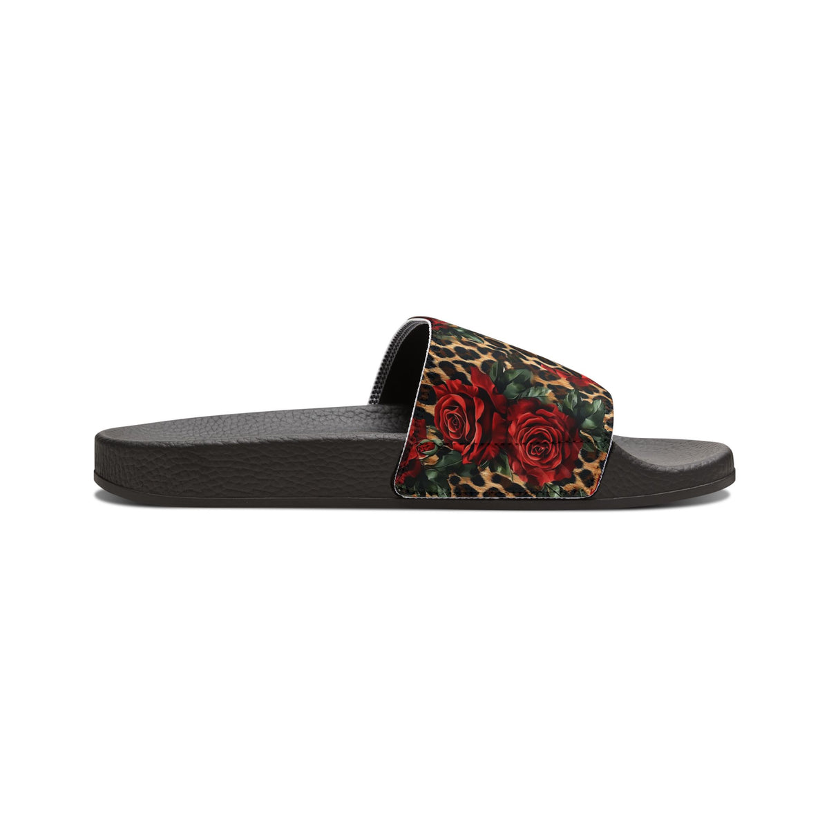 Women's Sexy Leopard & Rose Slide Sandals — Removable-Strap