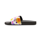 Women's Abstract Pastel Brushstroke Slide Sandals - Removable Strap