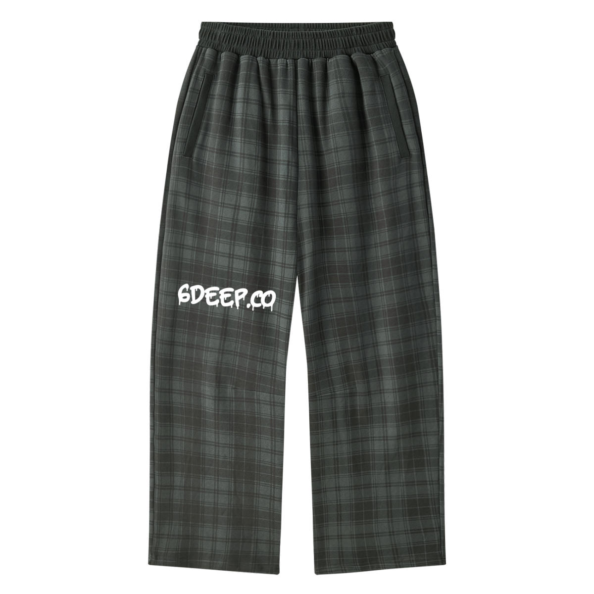 Men's 6deep Logo Plaid Straight Leg Pants (Shop The look Hoodie Sold Separately)