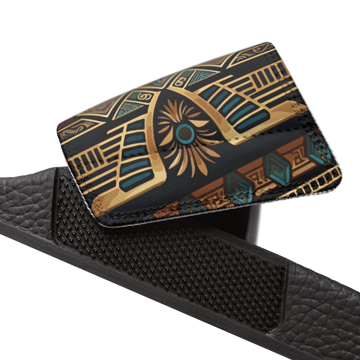 Women's Boho Tribal Slide Sandals — Removable-Strap