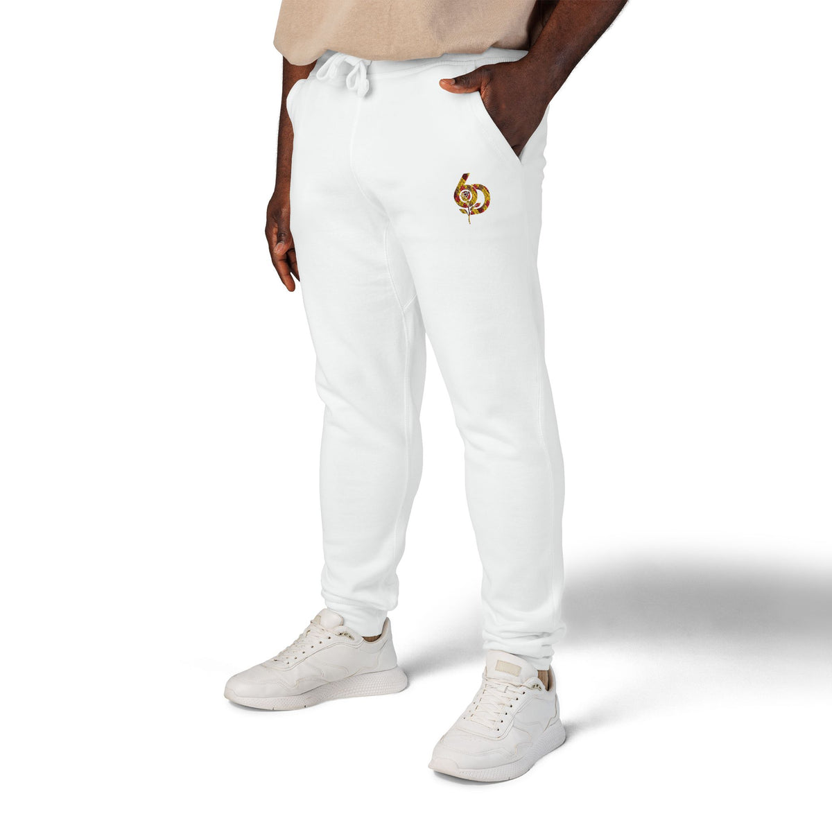 Men's Fitted Embroidered — Cozy Fall Fleece Sweatpants