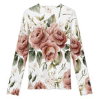 Rosé Sheer Mock Neck Top