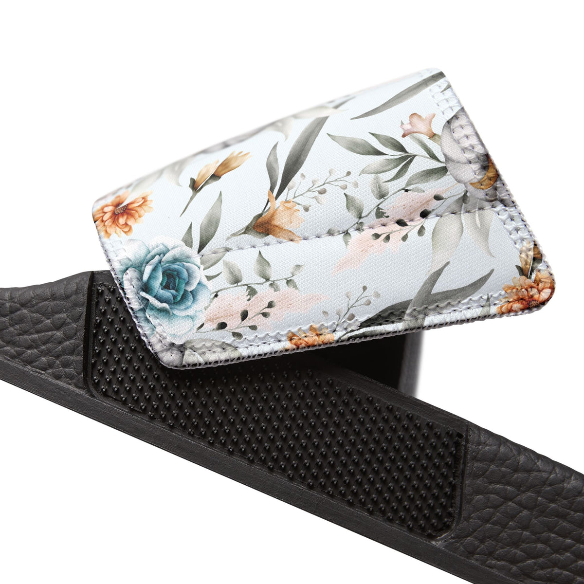 Floral Spring Watercolor Slide Sandals — Removable-Strip