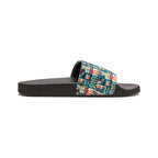 Women’s Slide Sandals — Colorful Geometric Removable-Strap