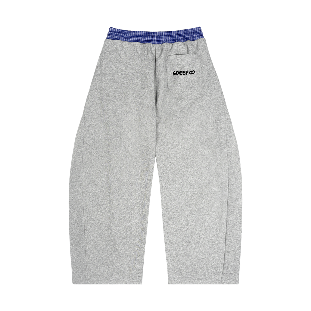 Gray 6deep Plaid Waistband Barrel Sweatpants  (Shop The look Hoodie Sold Separately)
