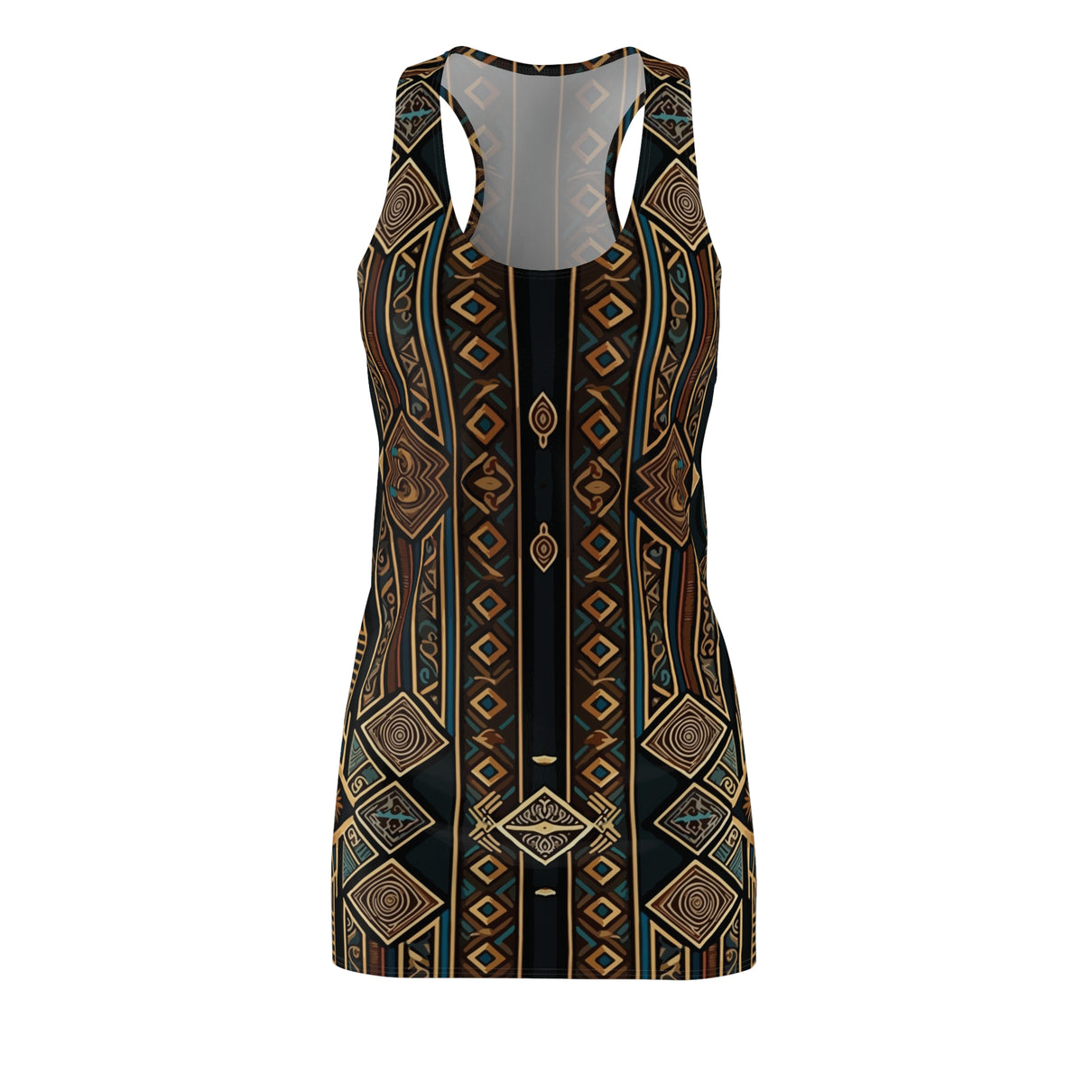 Boho Tribal Racerback Dress — Earthy Aztec (Shop the Look) "Slides sold separately"