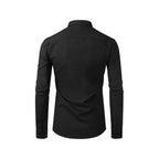 Men's Black Accent Long Sleeve Button-Down Shirt