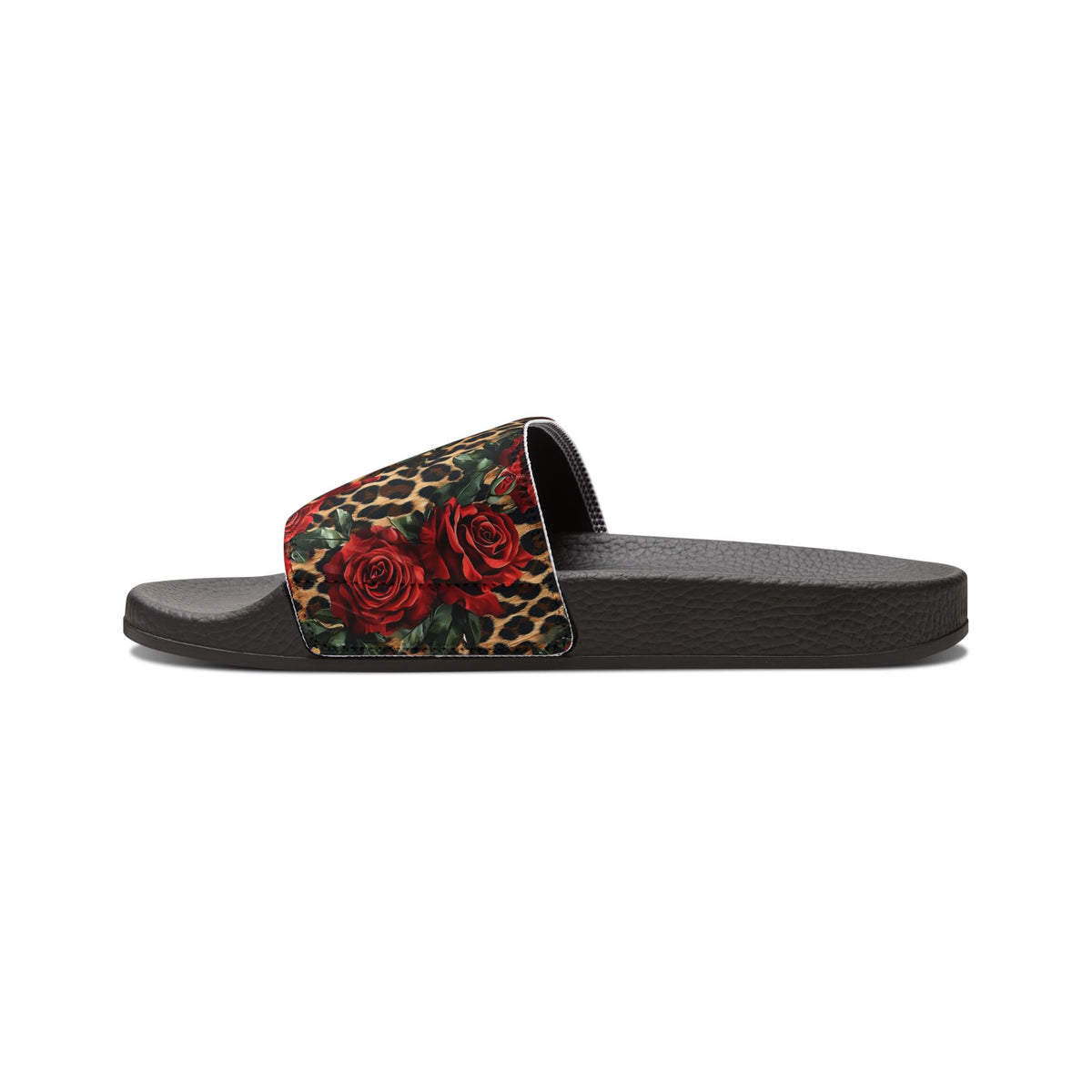 Women's Sexy Leopard & Rose Slide Sandals — Removable-Strap