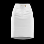 Crisp White High-Waist Pencil Skirt