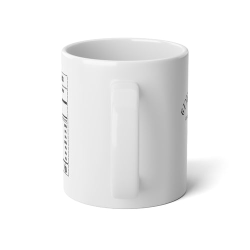 Jumbo 20oz Mug — “No BBL Included, 100% Natural, No Fillers Added” Funny Body-Positive Coffee Cup