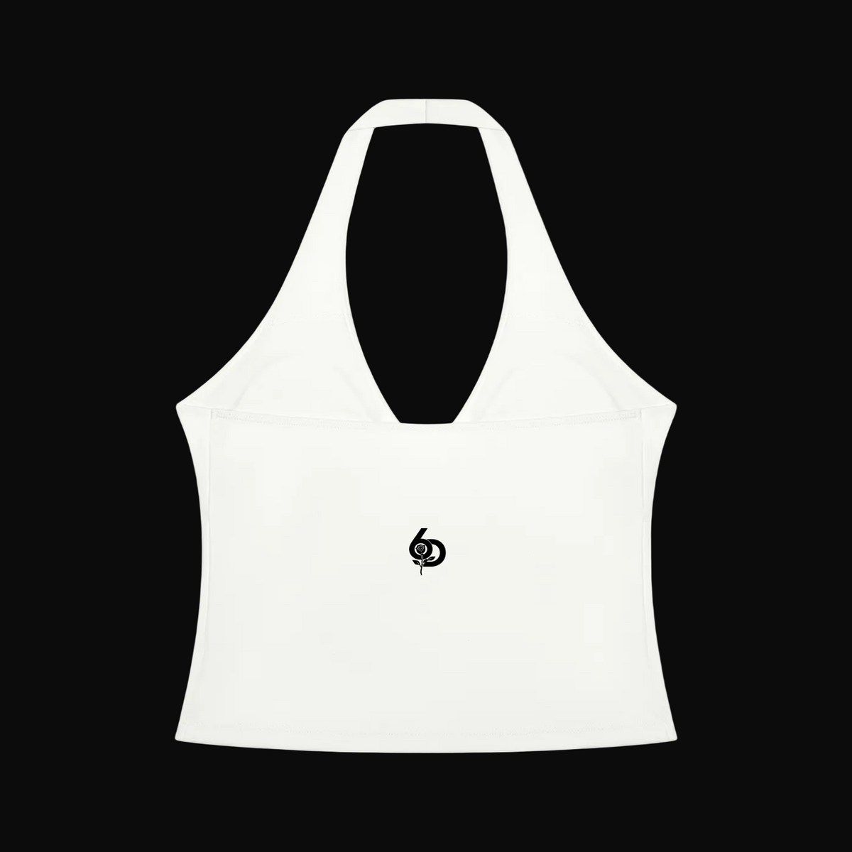 Women’s Ruched Halter Yoga Tank Top white