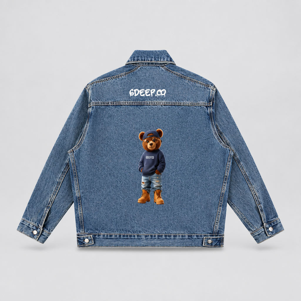 6deep Vintage Wash Zip Up Denim Jacket
