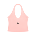 Women’s Ruched Halter Yoga Tank Top Pink