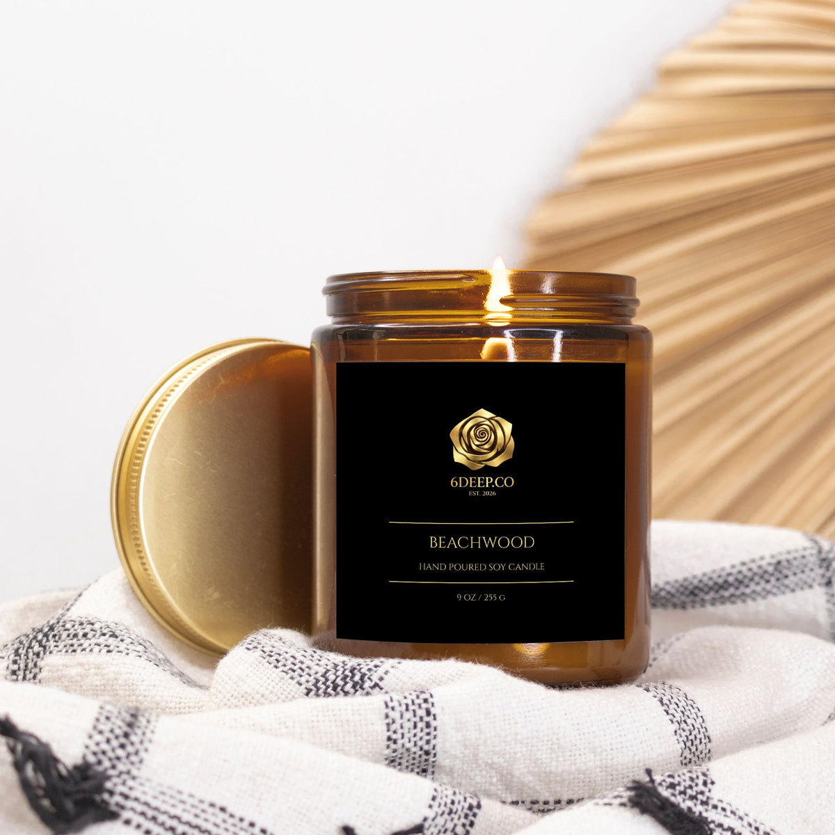 Beachwood Candle Amber Jar 9oz