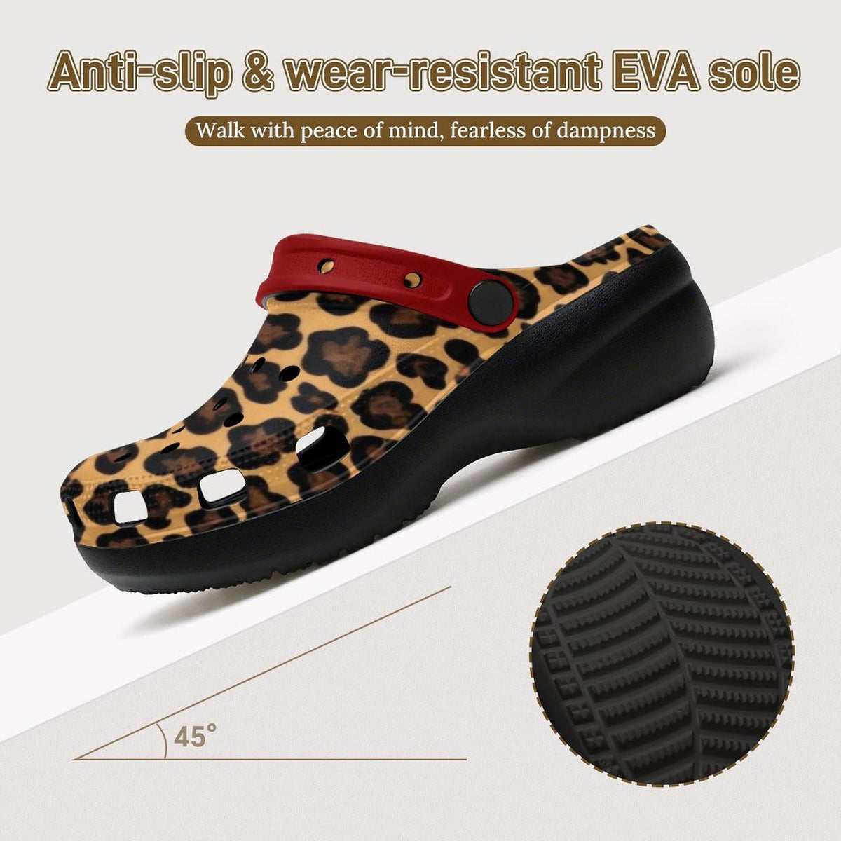 6Deep Get Sexy Leopard High-Heeled Clogs