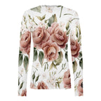 Rosé Sheer Mock Neck Top