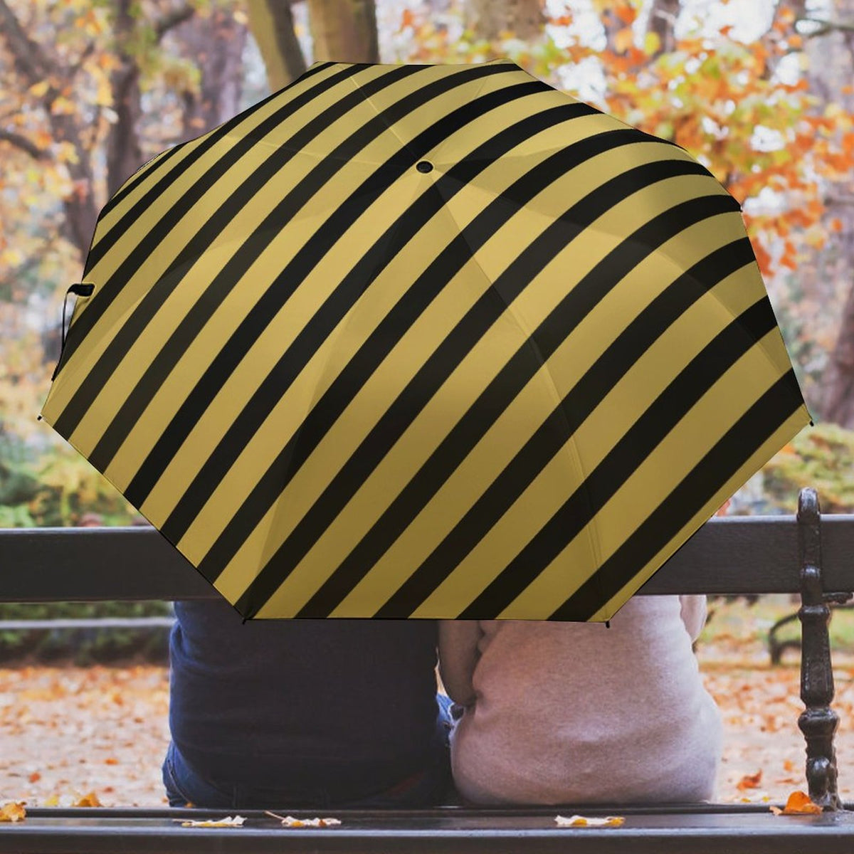 6deep Yellow & Black Automatic Umbrella