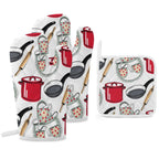 Oven Mitt & Pad Kitchen Set of 3