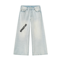 Men's 6deep Vintage Wash Wide Leg Denim Jeans