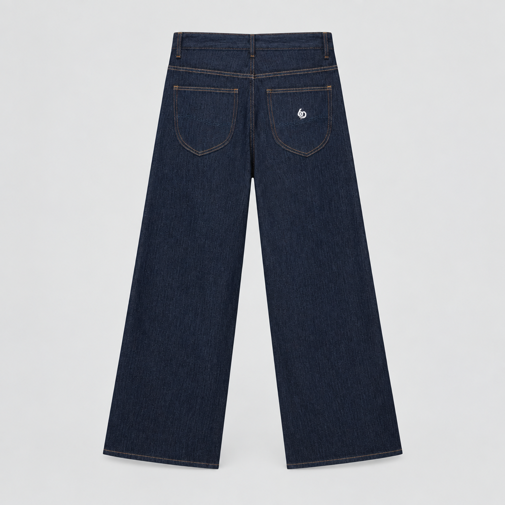 Men's Loose Fit Wide Leg Jeans  No#101 (Shop the look Matching Jacket No# 101)