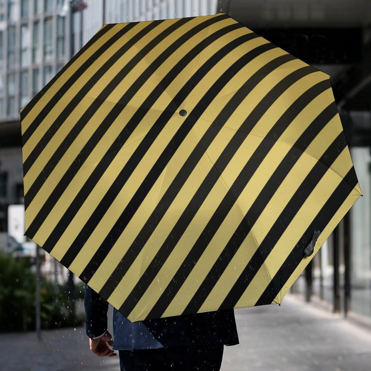 6deep Yellow & Black Automatic Umbrella