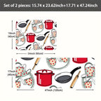 Kitchen 2-Piece Set(One-sided Printing)