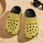 6Deep Sunny Yellow High-Heeled Clogs