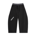Black 6deep Plaid Waistband Barrel Sweatpants (Shop The look Hoodie Sold Separately)