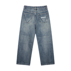 Men's 6deep Light Wash Straight Leg Denim Jeans