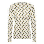 100gsm High Neck Mesh Top For Women(All-Over Printing) Bee
