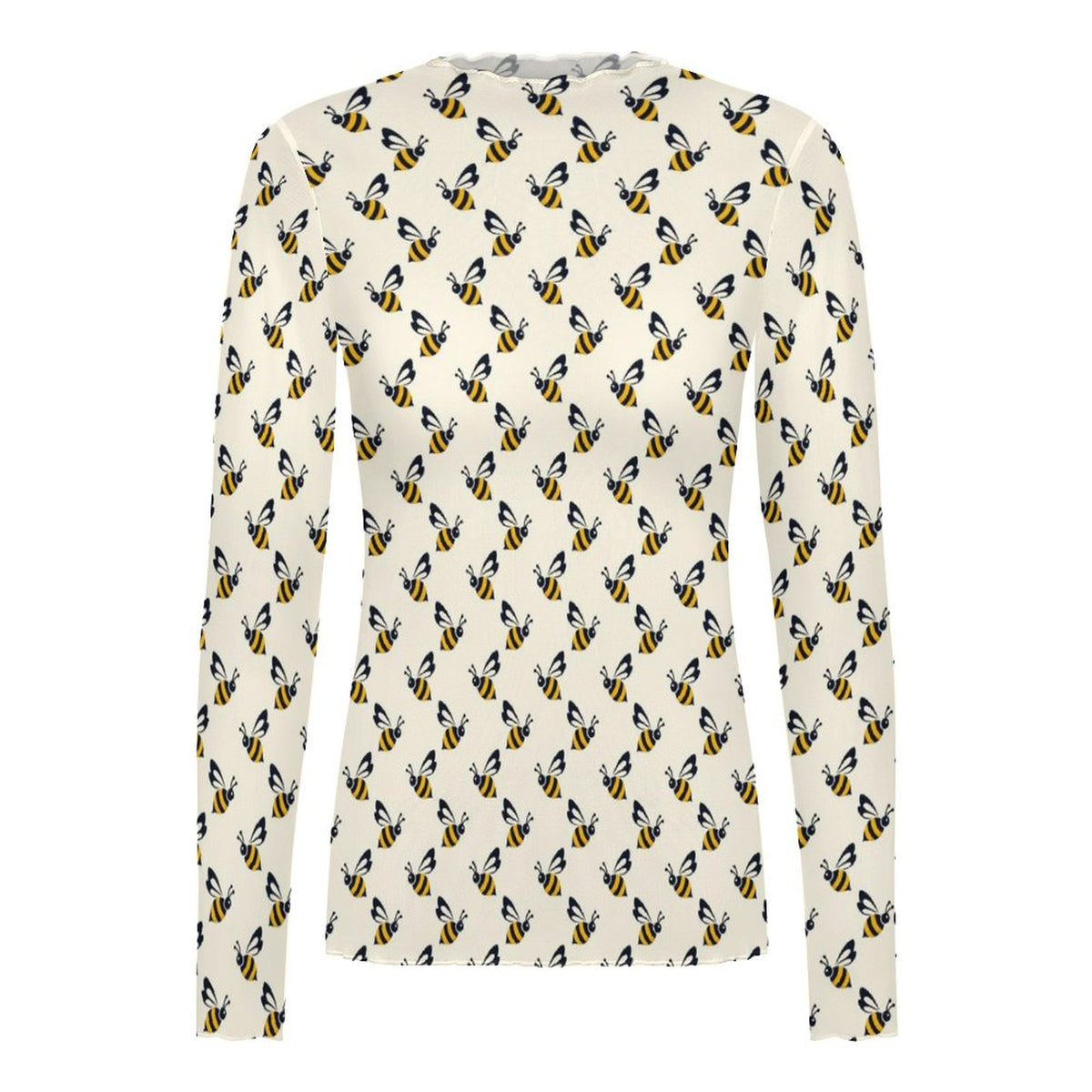 100gsm High Neck Mesh Top For Women(All-Over Printing) Bee