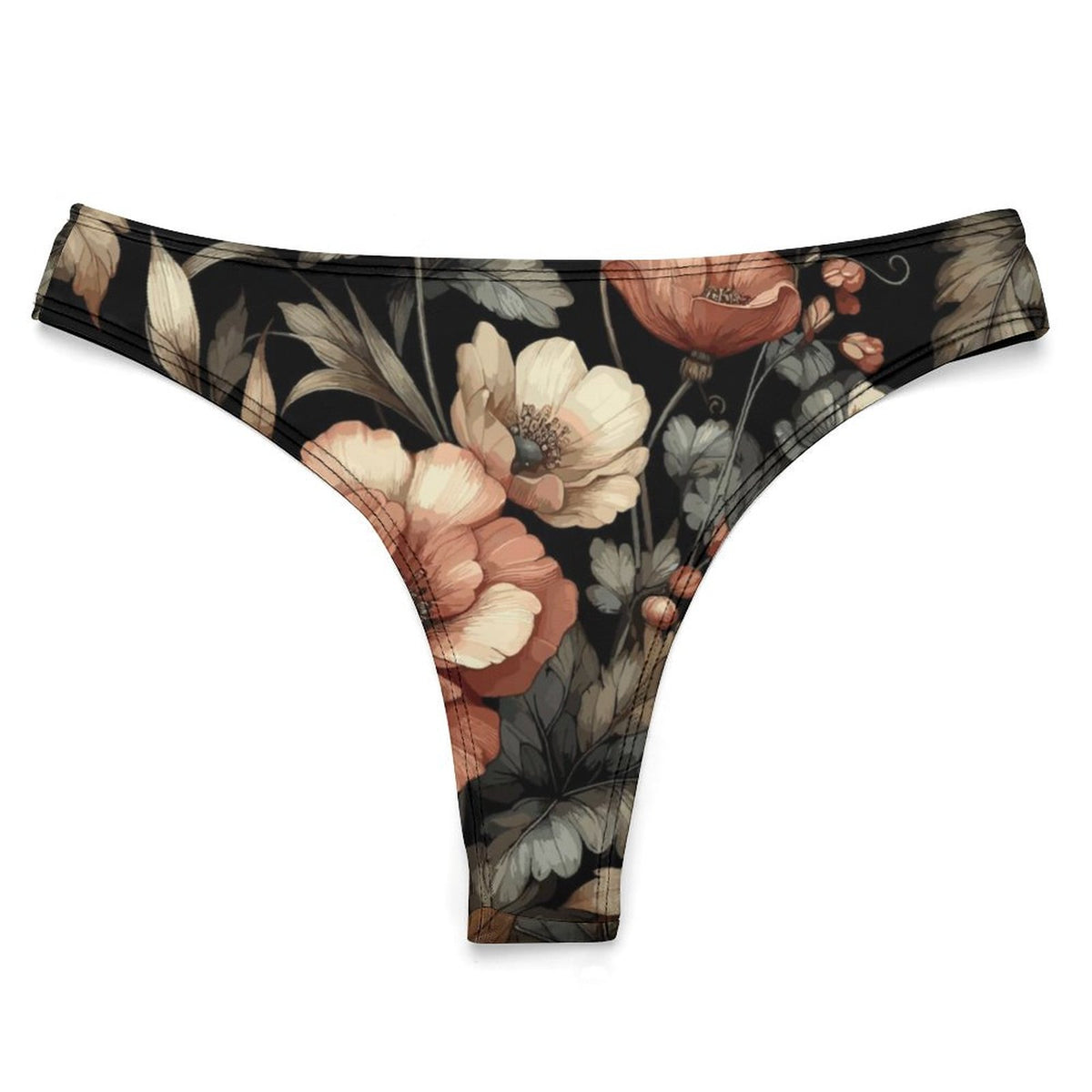 Midnight Blossom Thong