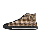 Men's D6eep Houndstooth Blk Canvas High Top