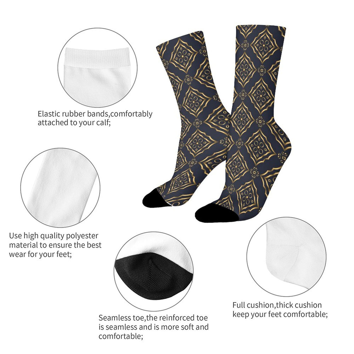 King Royal Collection Men’s Crew Socks
