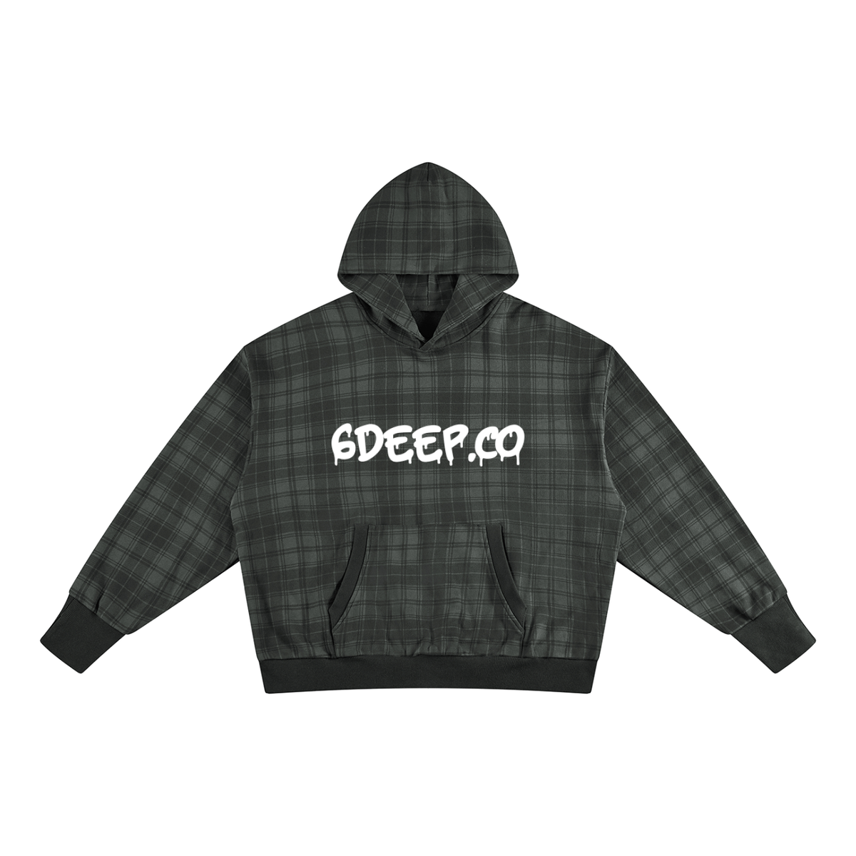 Men's 6deep Logo Plaid Color Block Hoodie  (Shop The look bottoms Sold Separately)