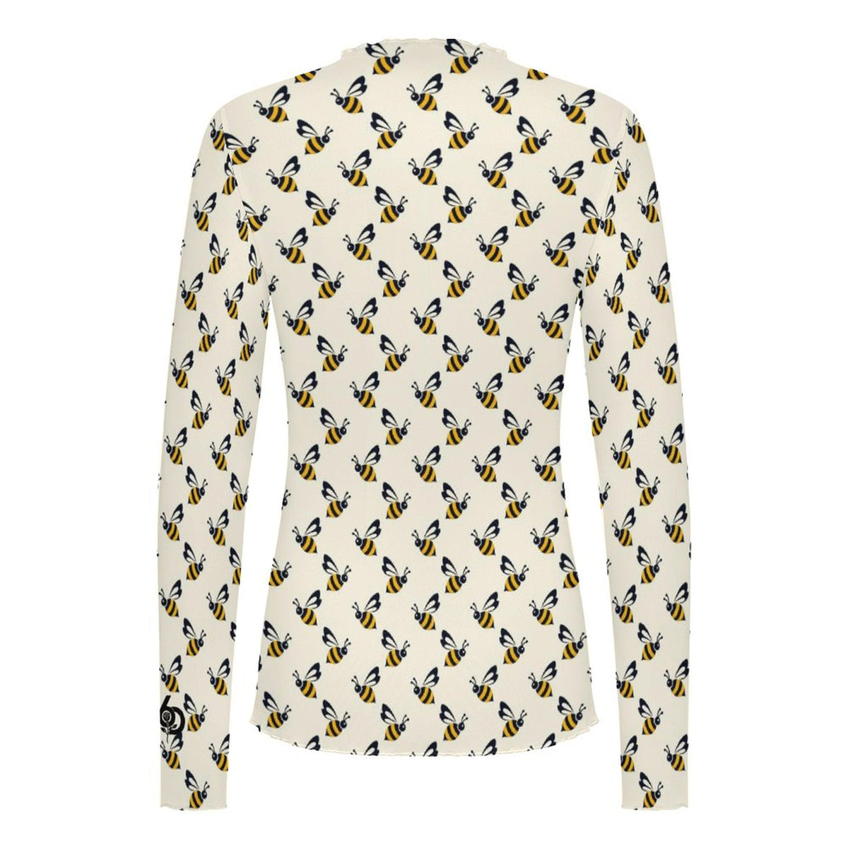 100gsm High Neck Mesh Top For Women(All-Over Printing) Bee