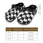 6Deep Checkmate High-Heeled Clogs