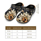 6Deep Sunflower High-Heeled Clogs
