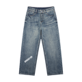 Men's 6deep Light Wash Straight Leg Denim Jeans