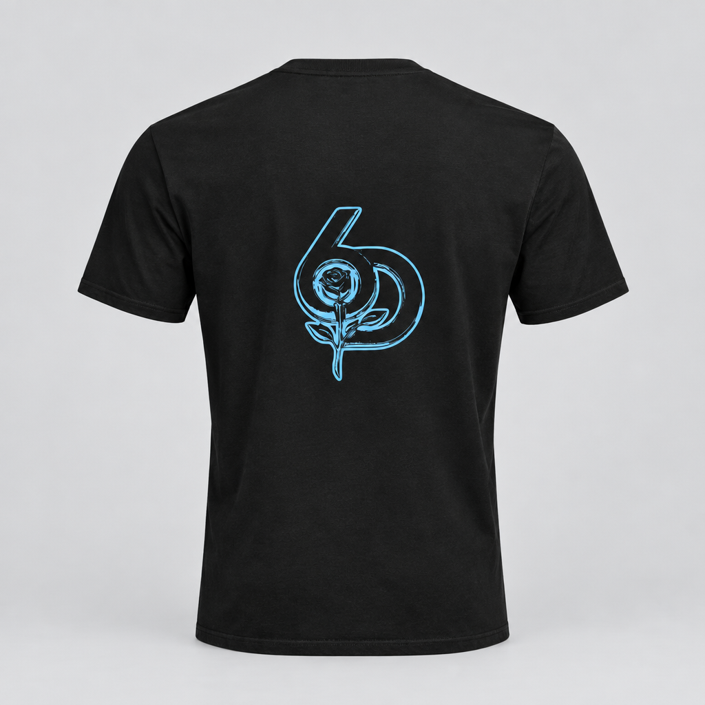 6deep.co Performance Logo Short Sleeve T-Shirt Black