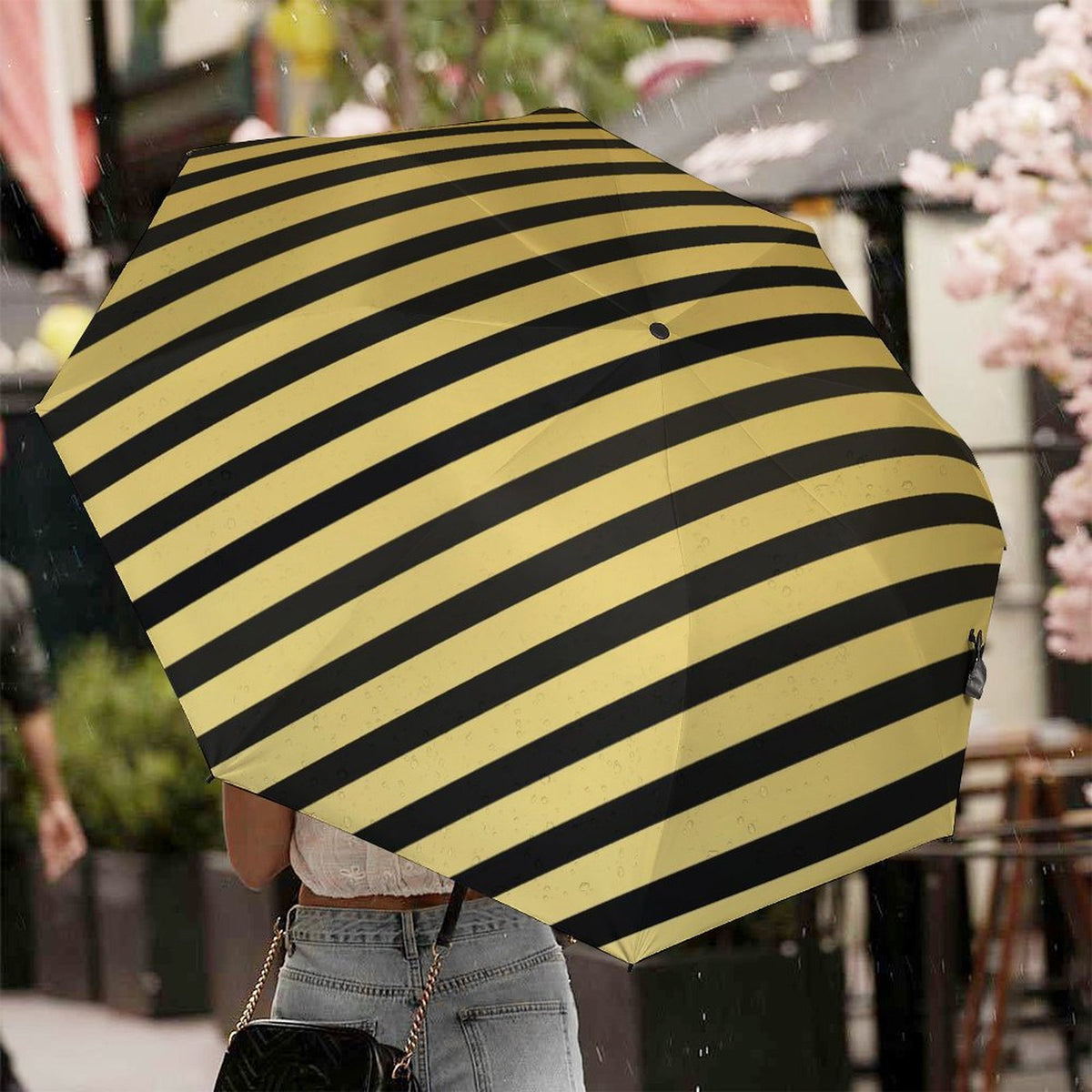 6deep Yellow & Black Automatic Umbrella